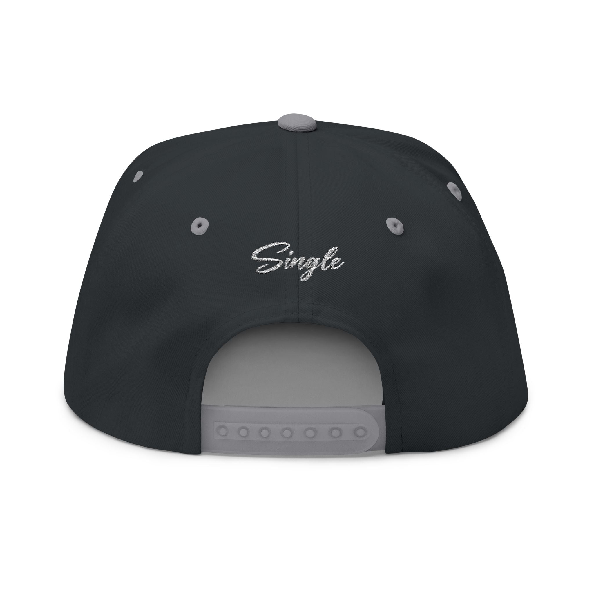 Single Script Embroidered Cap | Flat Bill Snapback