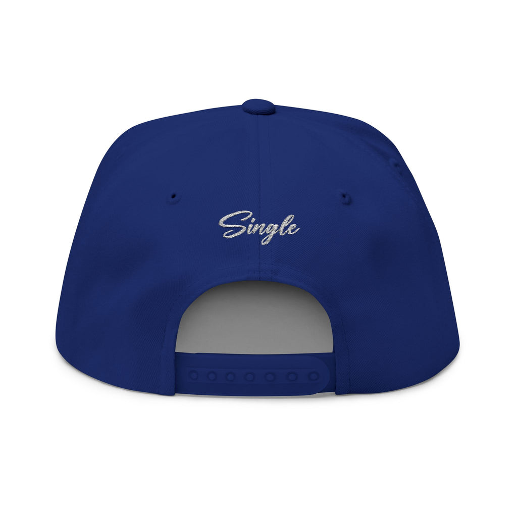 Single Script Embroidered Cap | Flat Bill Snapback