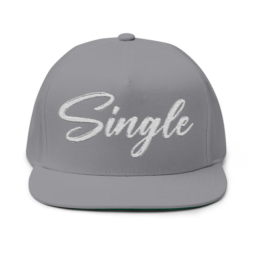 Single Script Embroidered Cap | Flat Bill Snapback