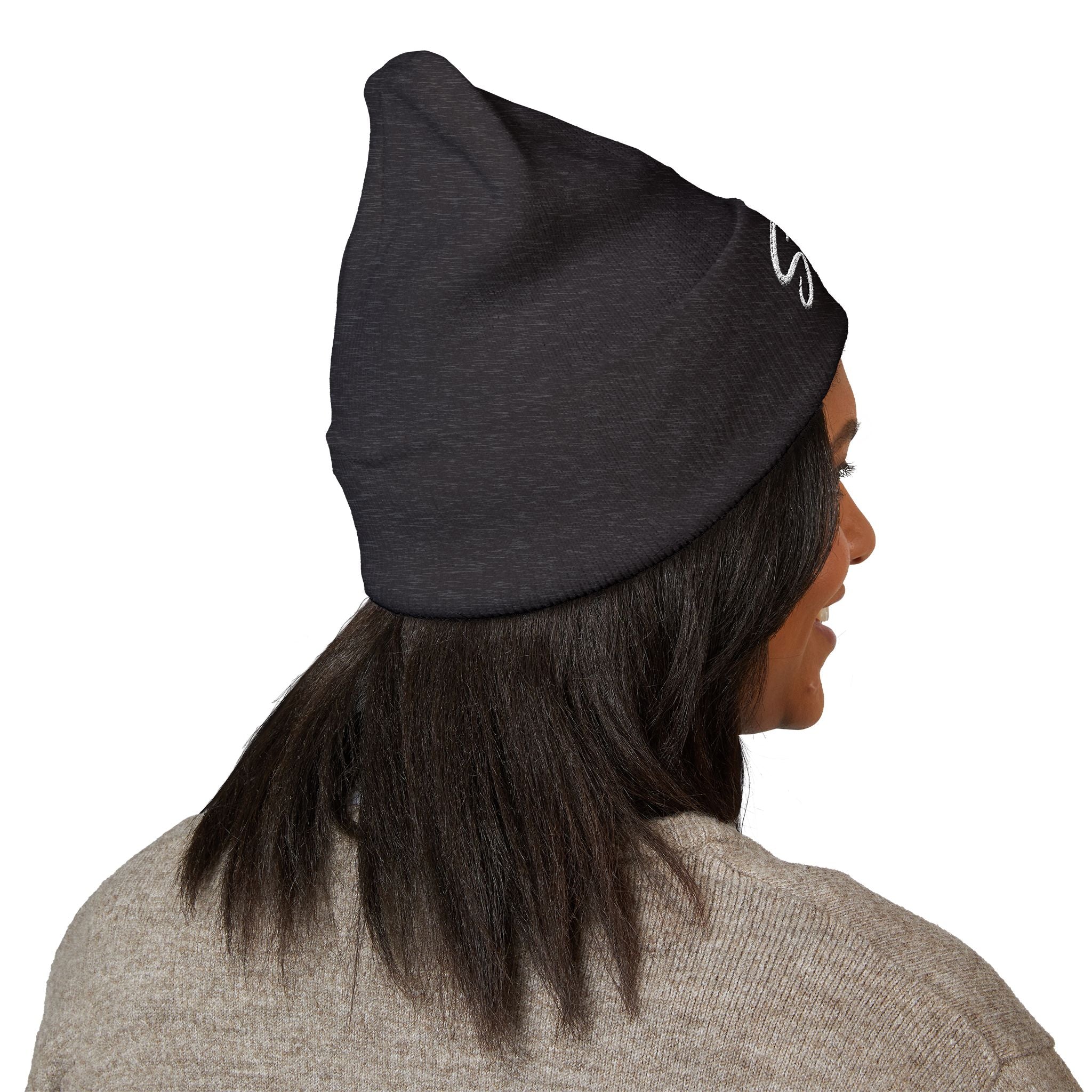 Embroidered Beanie — "Single Even When It's Cold Outside" Knit Cap