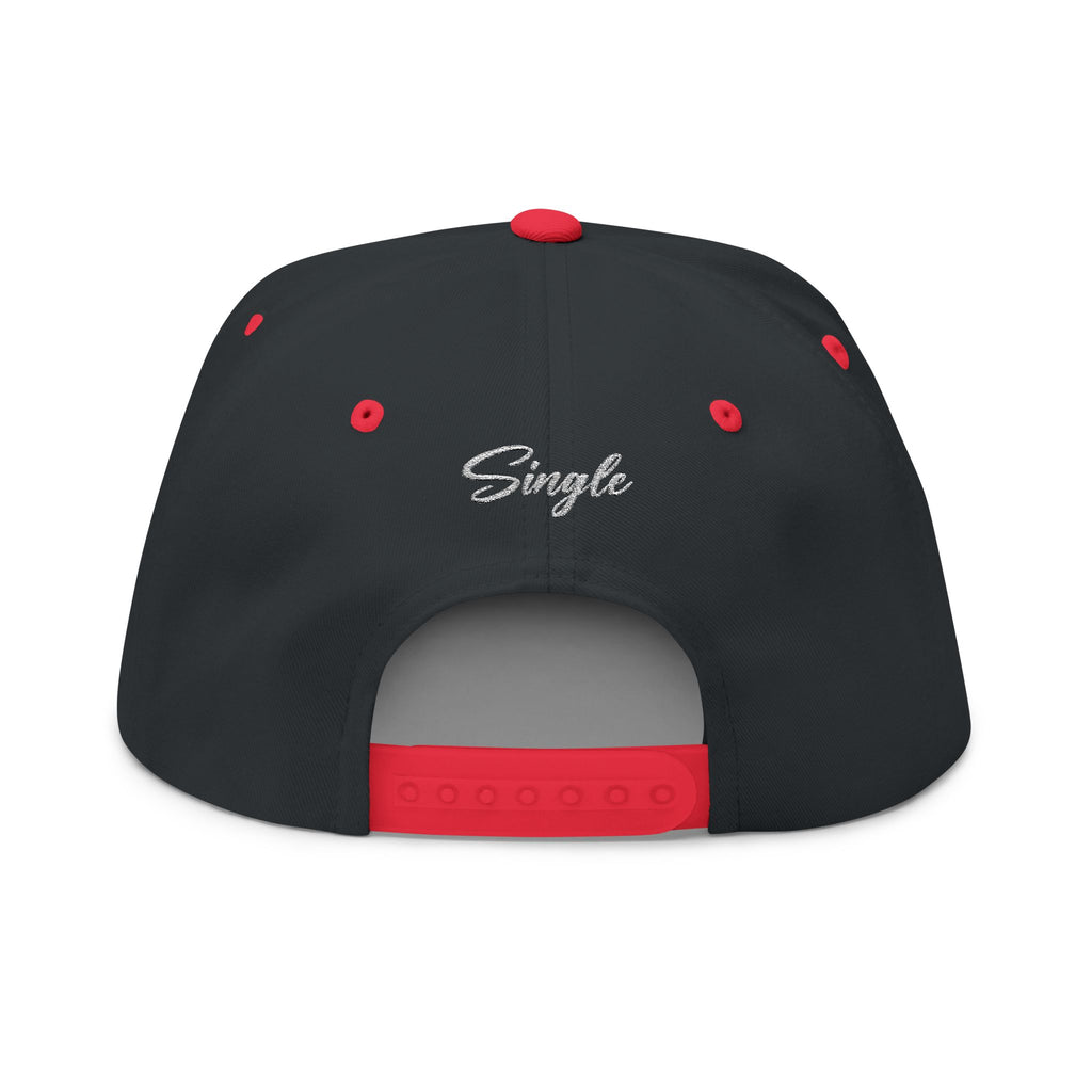 Single Script Embroidered Cap | Flat Bill Snapback